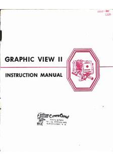 Graflex View Graphic manual. Camera Instructions.